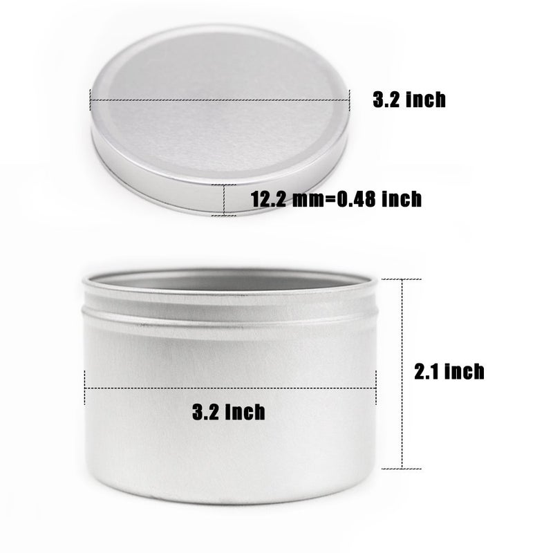 EricX Light Candle Tin 24 Piece, 8 oz, for Candle Making - Image 4
